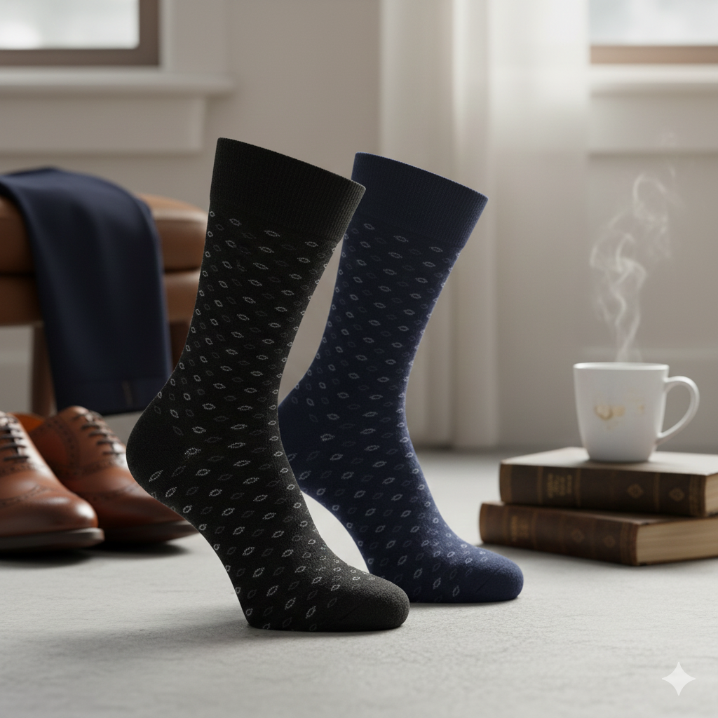 Men Classic Pattern Dress Socks