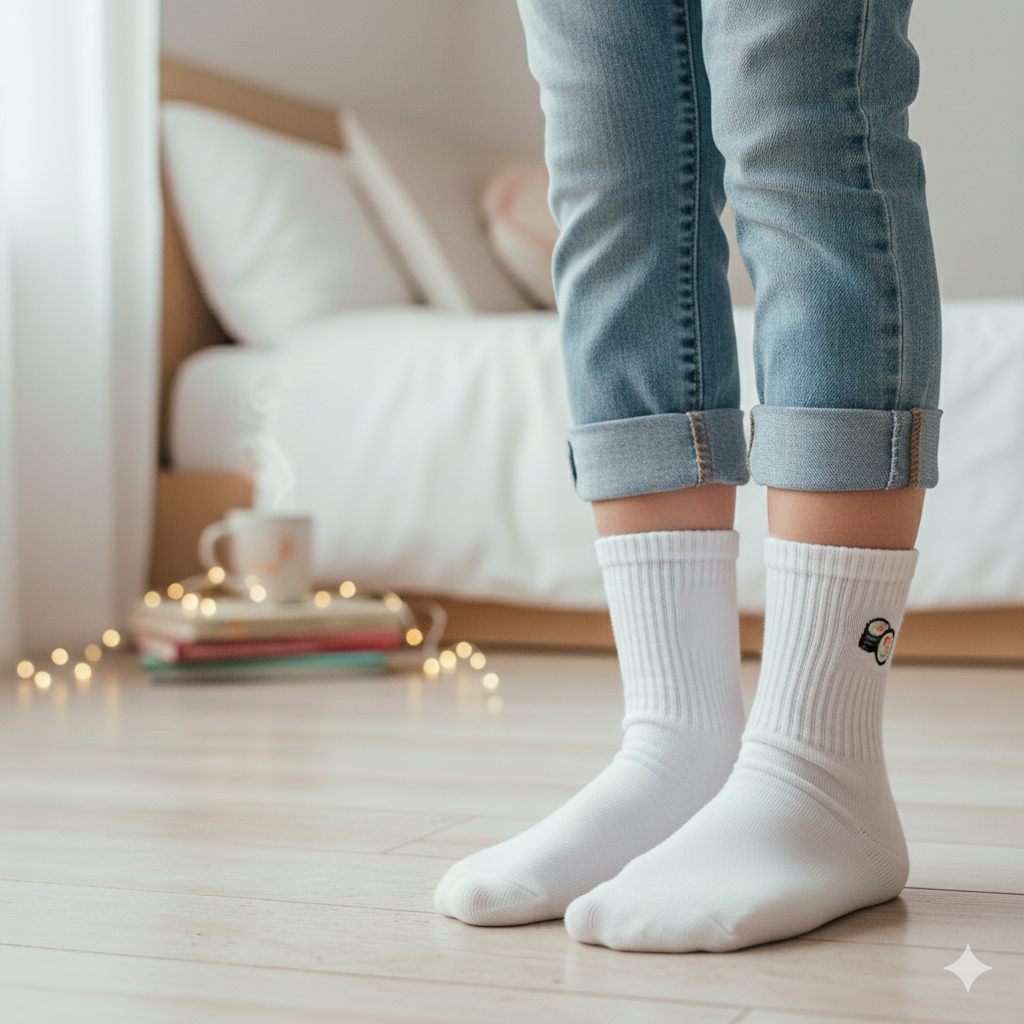 Girl's Cotton Crew Socks