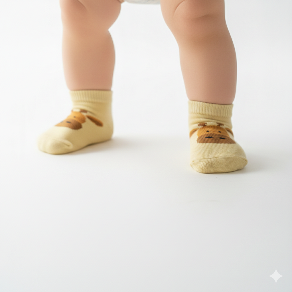 Adorable Cow Ankle Baby Socks