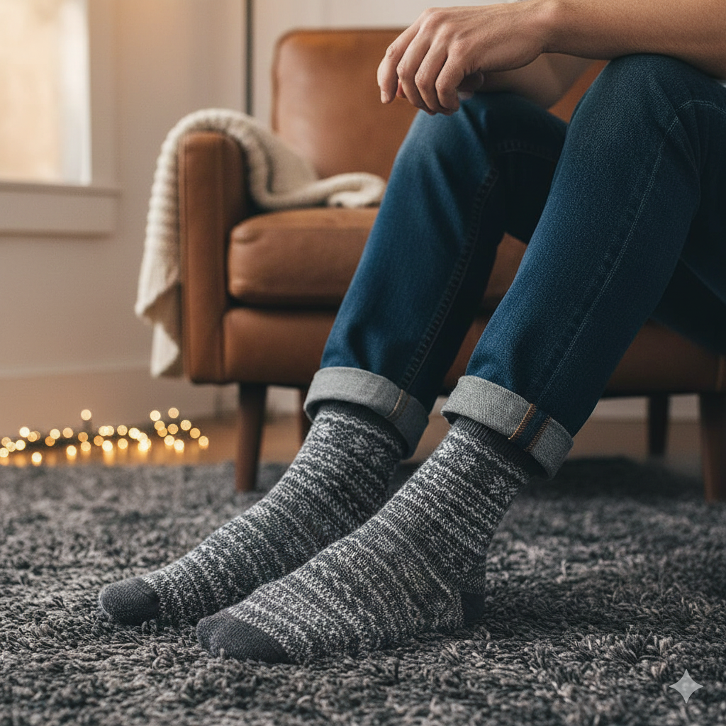 Men Knit Crew Socks