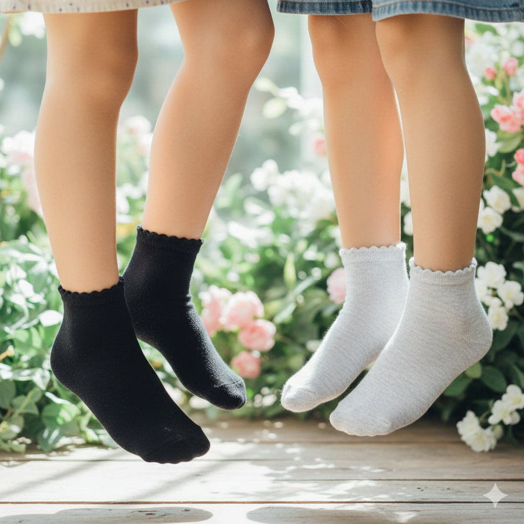 Adorable Ruffle Girls Ankle Socks