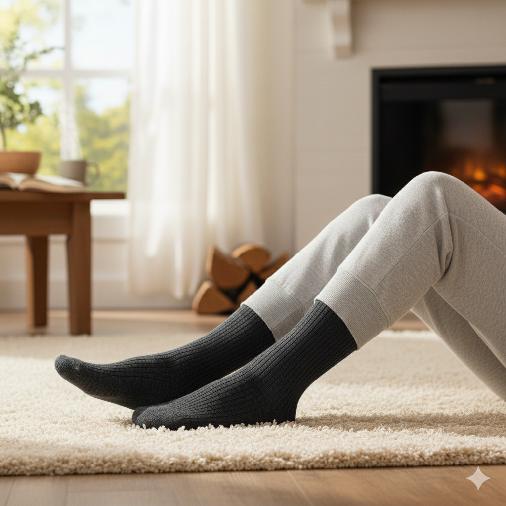 Women Ribbed Cotton Crew Socks