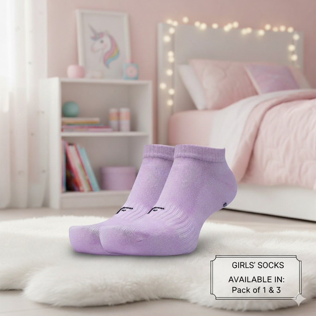 Ultra-Soft Baby Pink Ankle Socks for Girls & Women