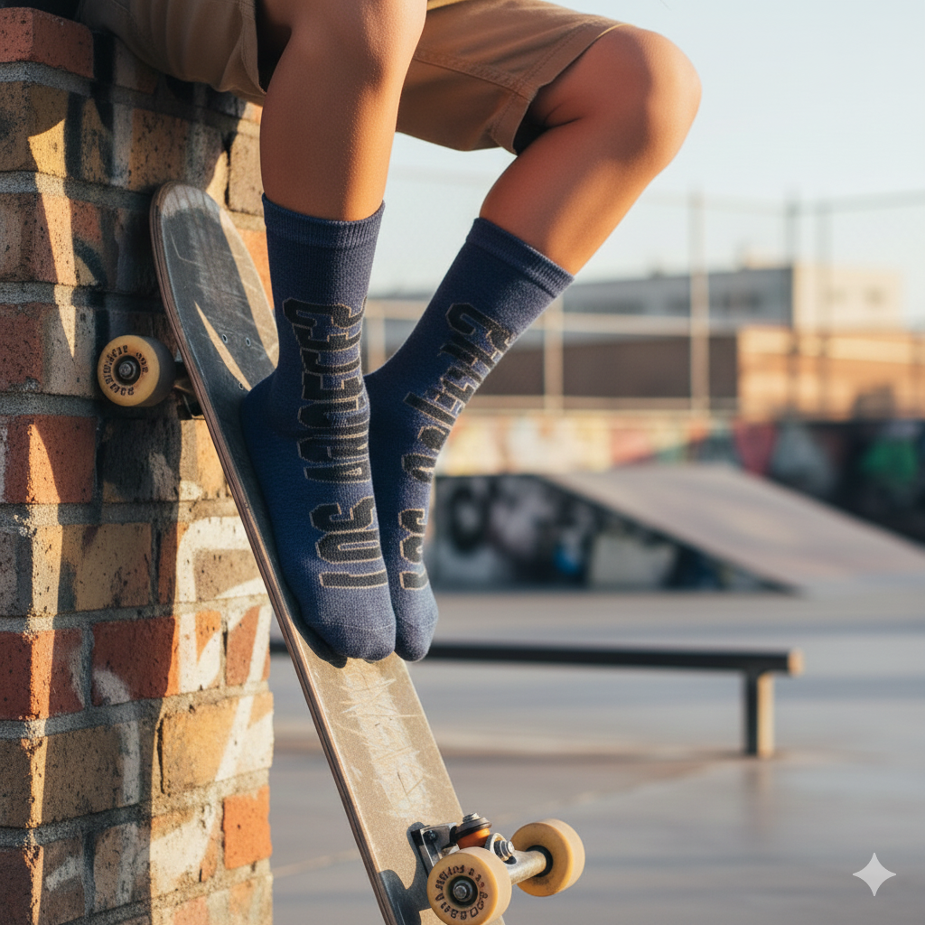 "Los Angeles" Print Socks for Boys