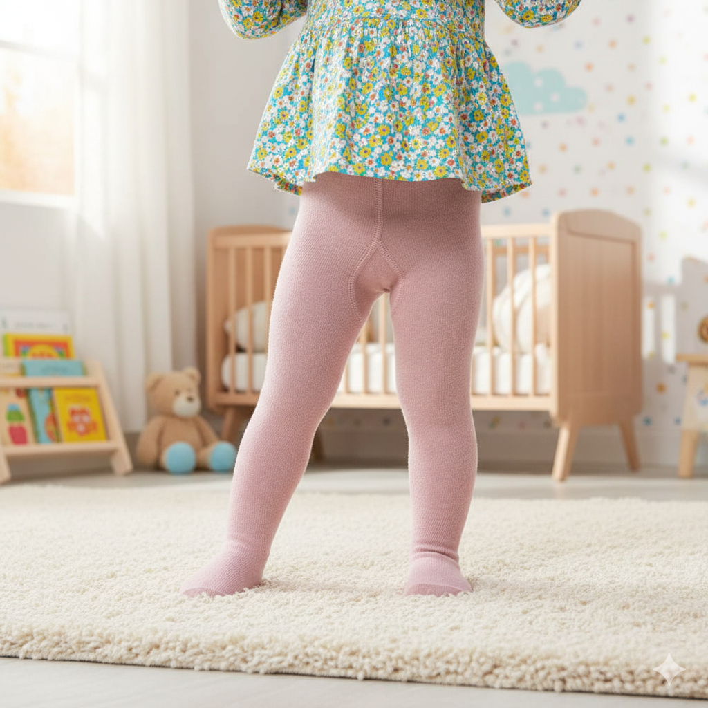 Cozy Baby Pink Tights For Baby Girl (CJ)