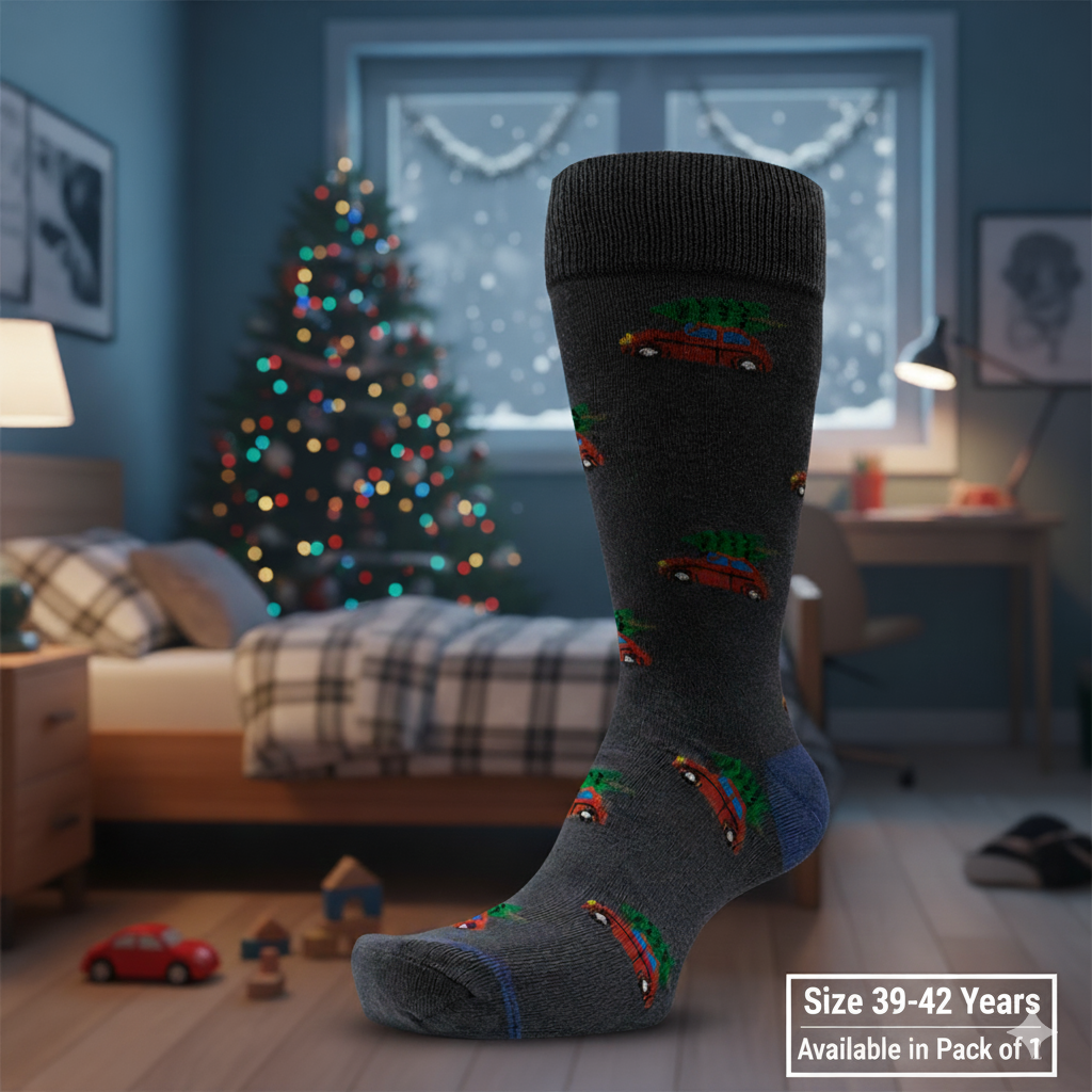 Men Car Printed Socks