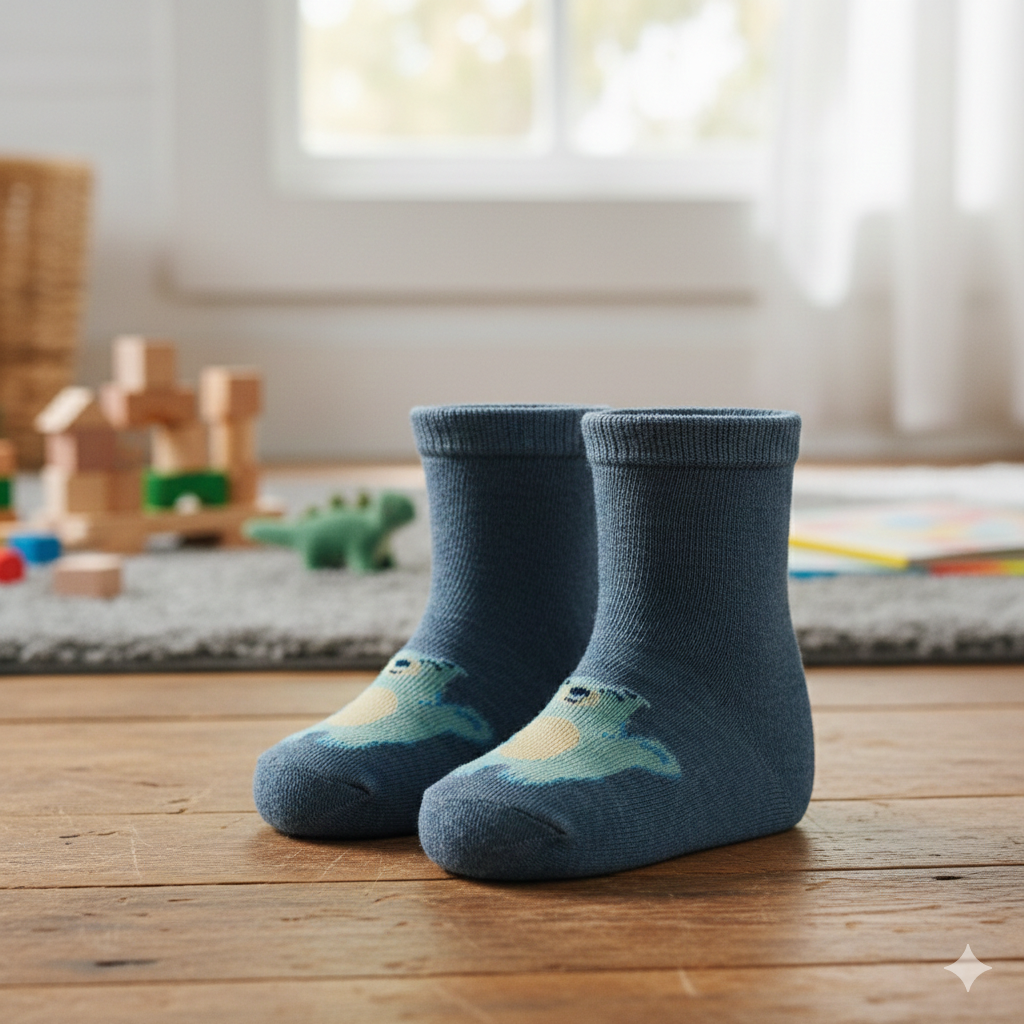 Baby Boy Bear Crew Socks