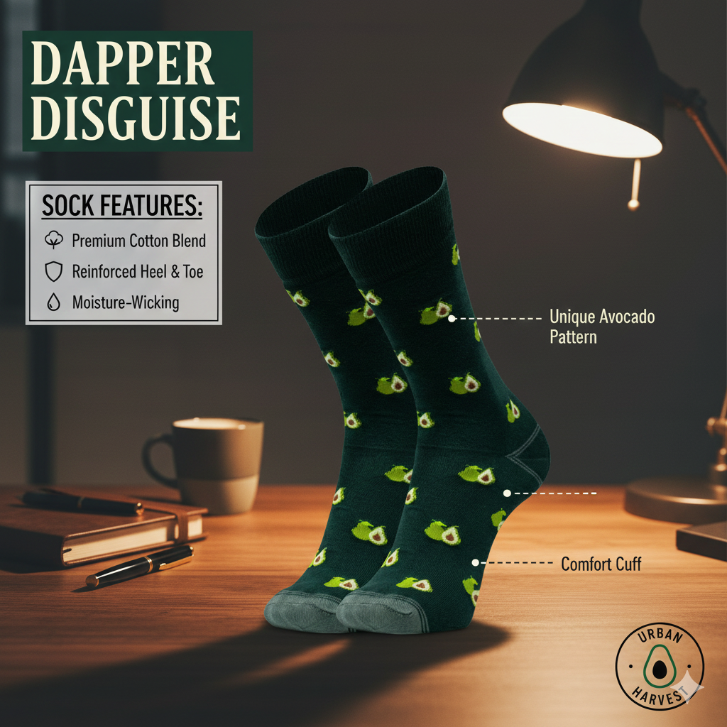 Avocado Print Men Socks