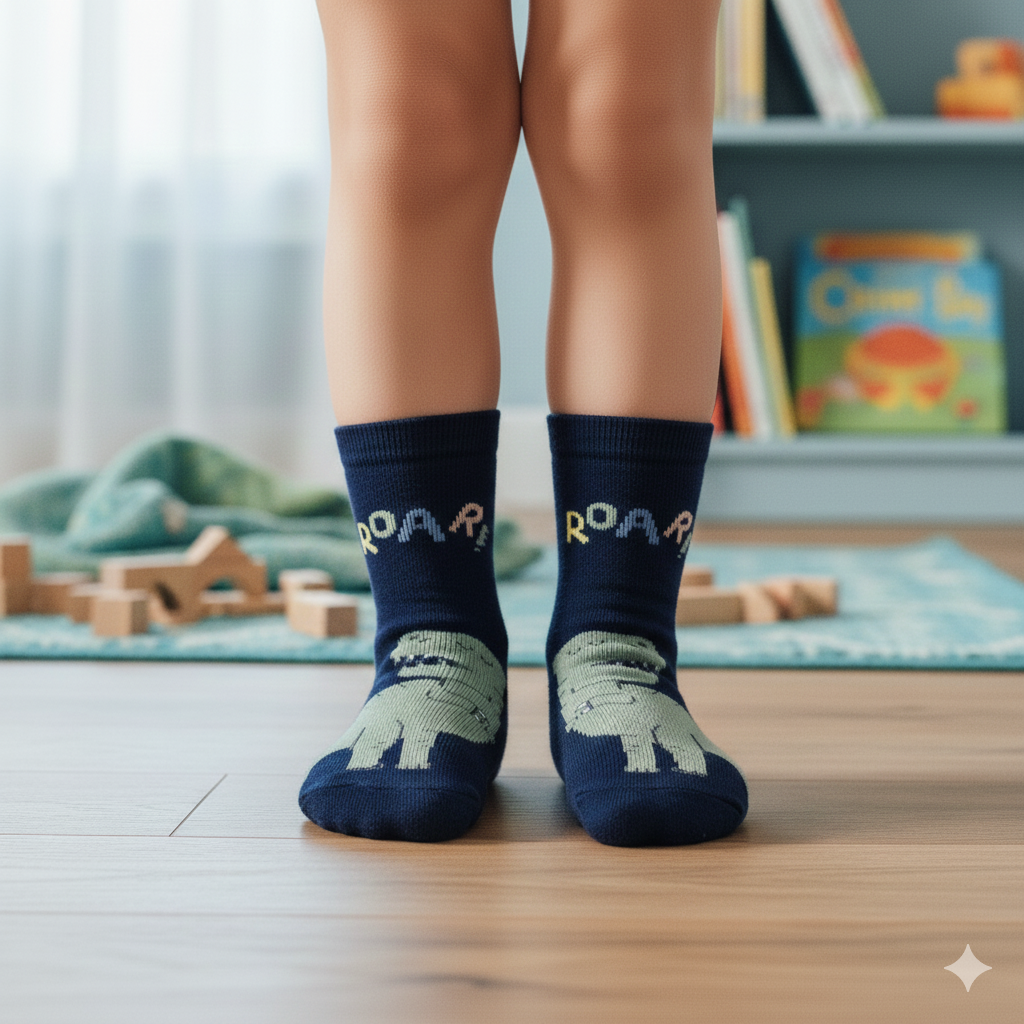 ROAR! Dino Print Anti-Slip Socks for Baby Boys