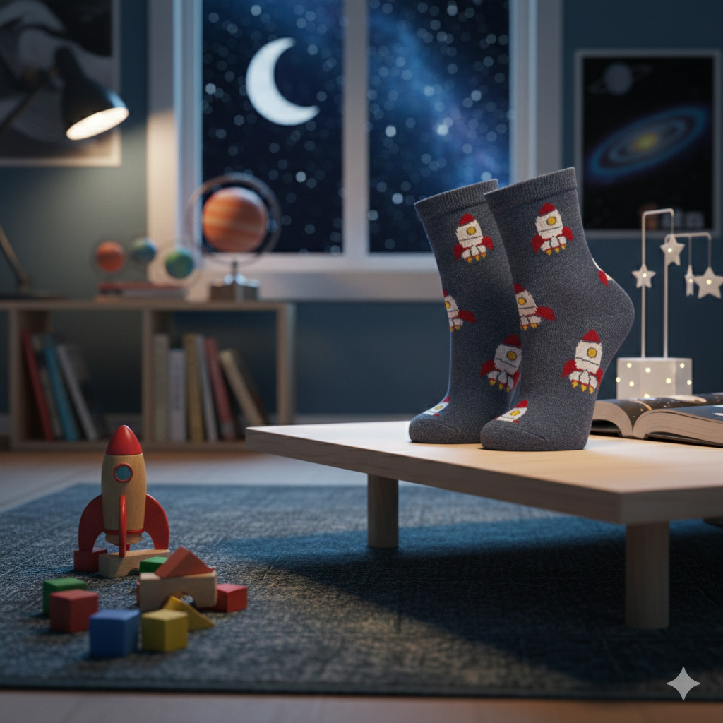 Boys' Rockets Print Socks