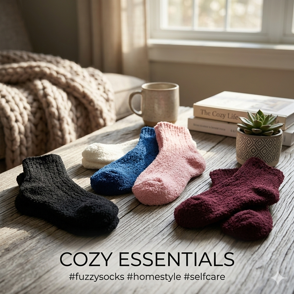 Girls Ultra-Soft Fuzzy Chenille Socks