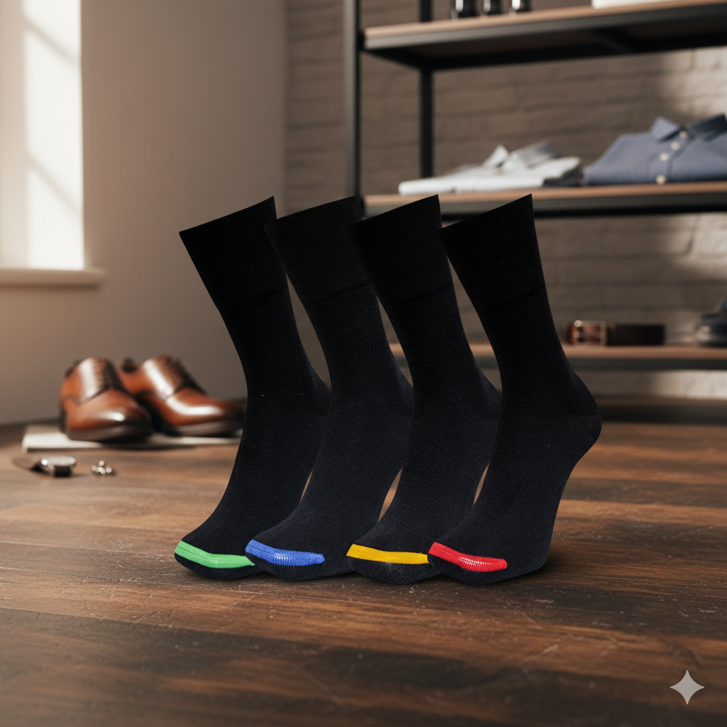 Unisex Ultimate Comfort Black Dress Socks