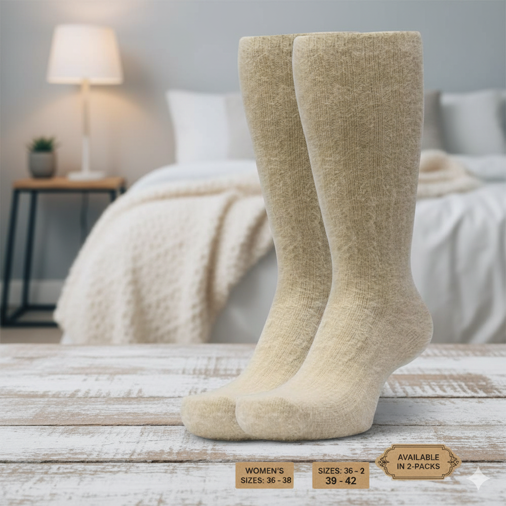 Ultra-Soft Fuzzy Fur Knit Socks for Women