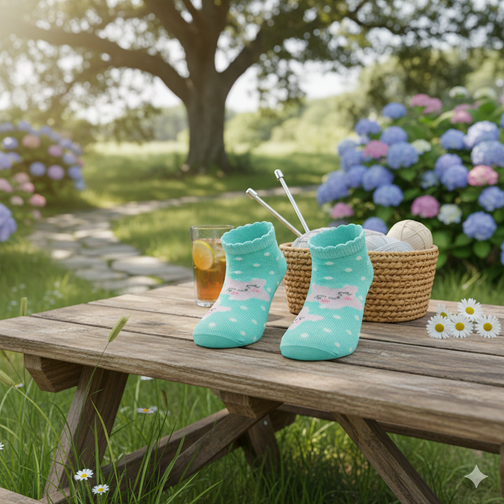 Star Fish Print Baby Ankle Socks