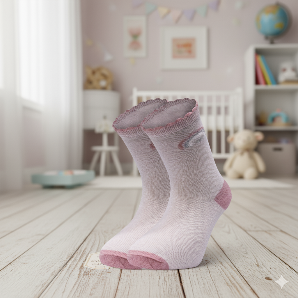 Baby Girls Pink Cotton Socks