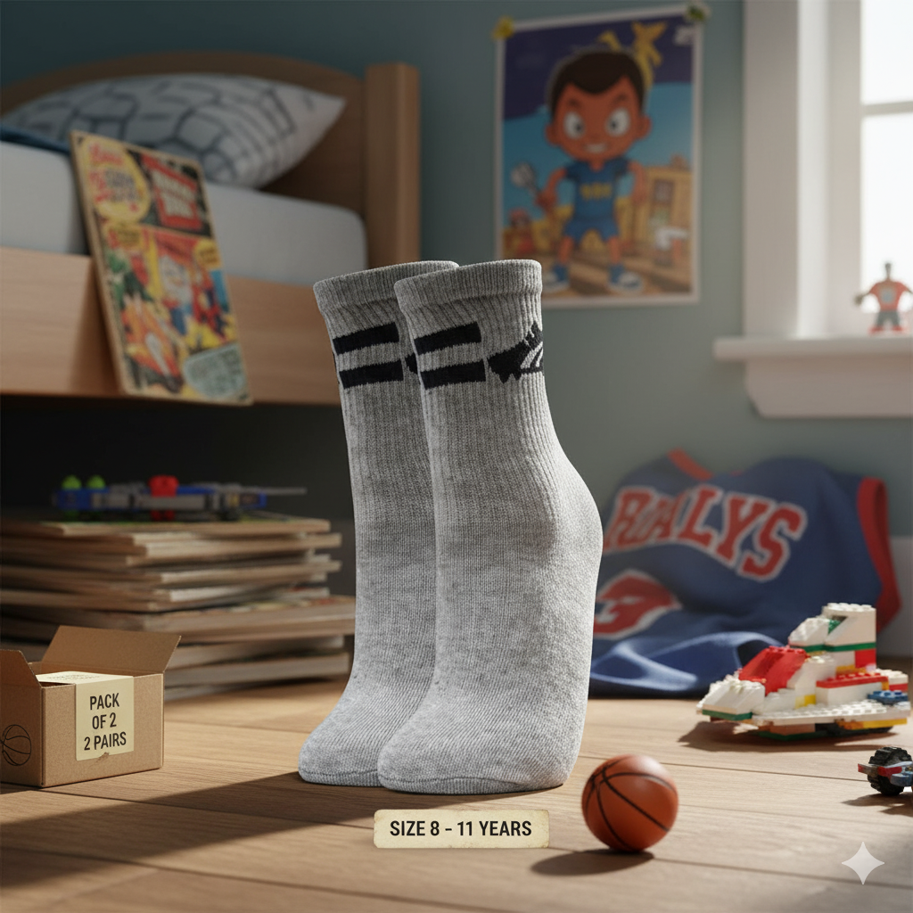 Boy's Athletic Crew Socks