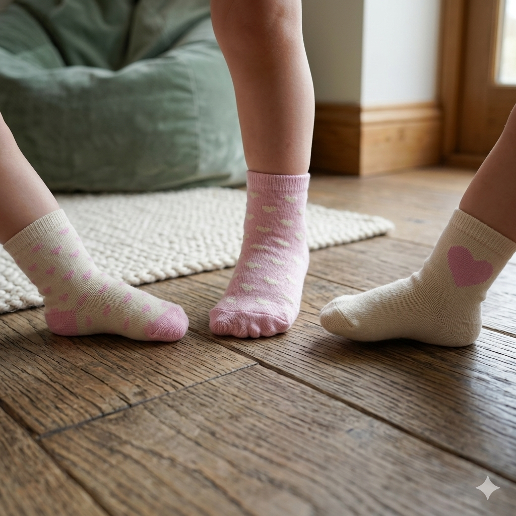 Girls Tiny Hearts Cotton Ankle Socks