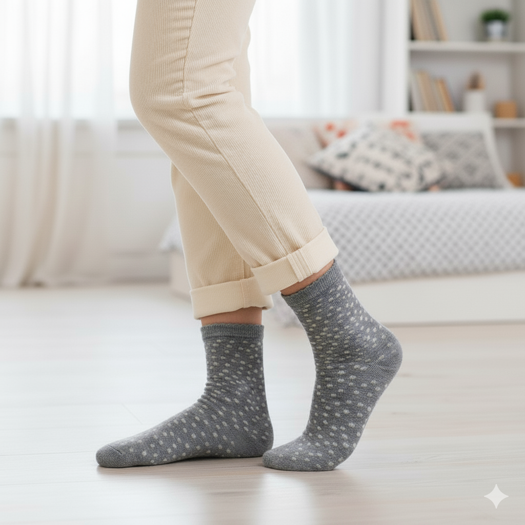 Trendy Comfy Girls Polka Dot Socks