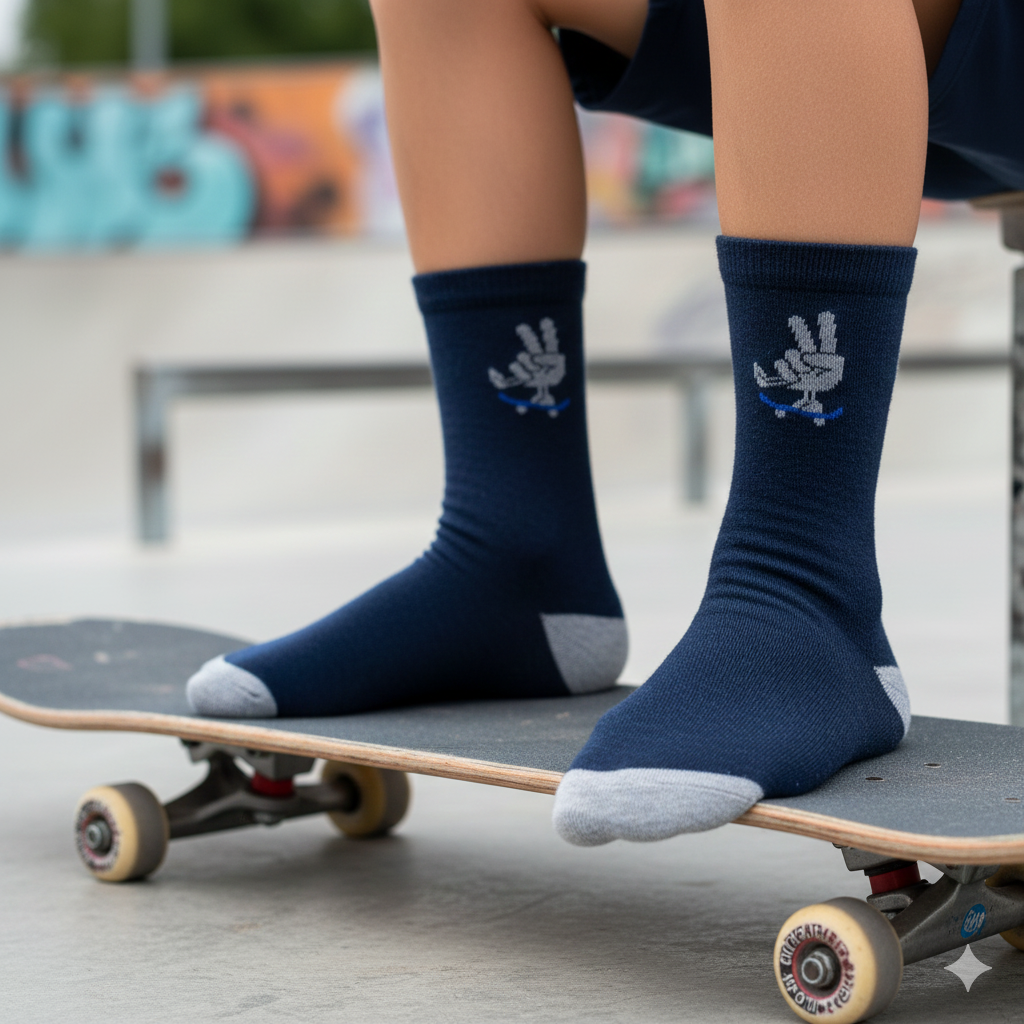 Premium Boys Cotton Crew Socks