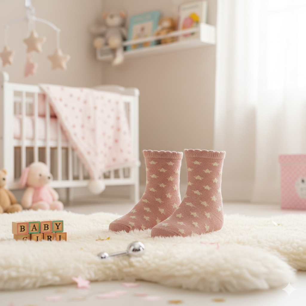 Baby Girl Star Patterned Ankle Socks