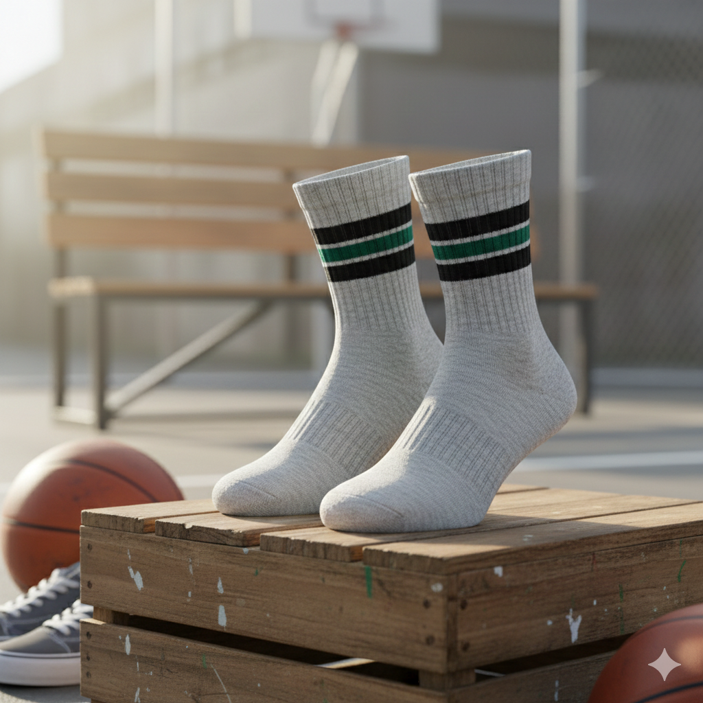 Men Retro Sport Crew Socks
