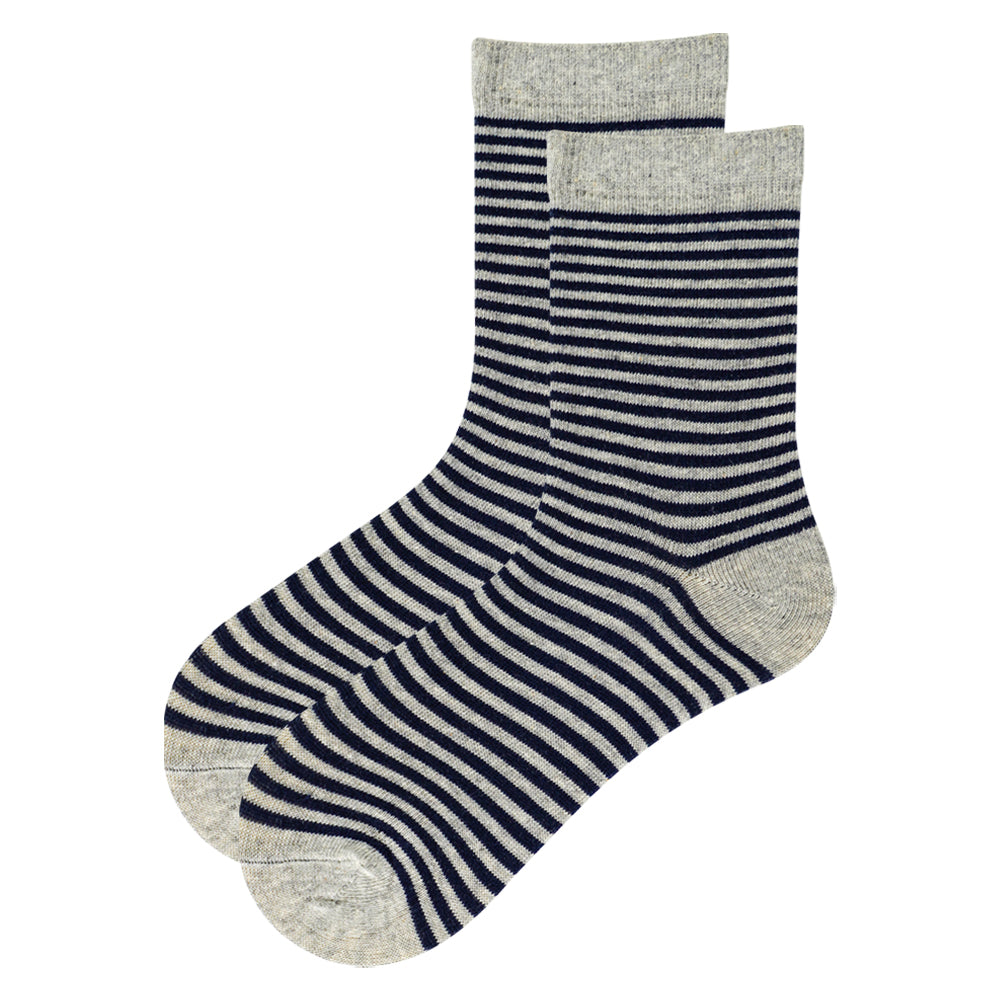 Boys Classic Striped Grey Socks