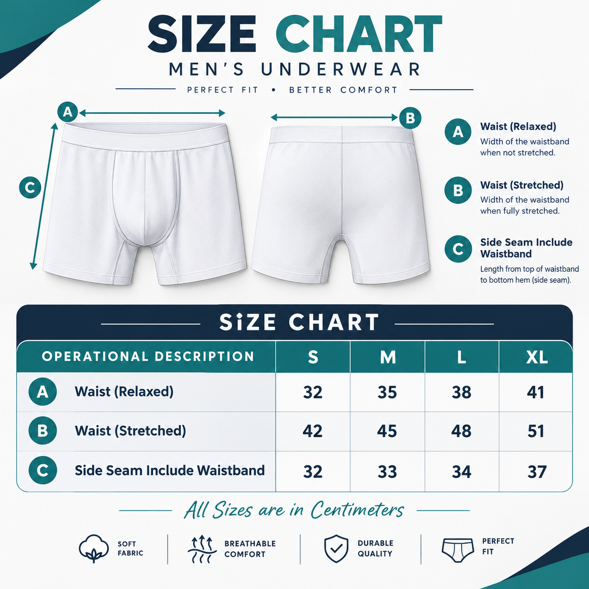 Men Premium White Boxer