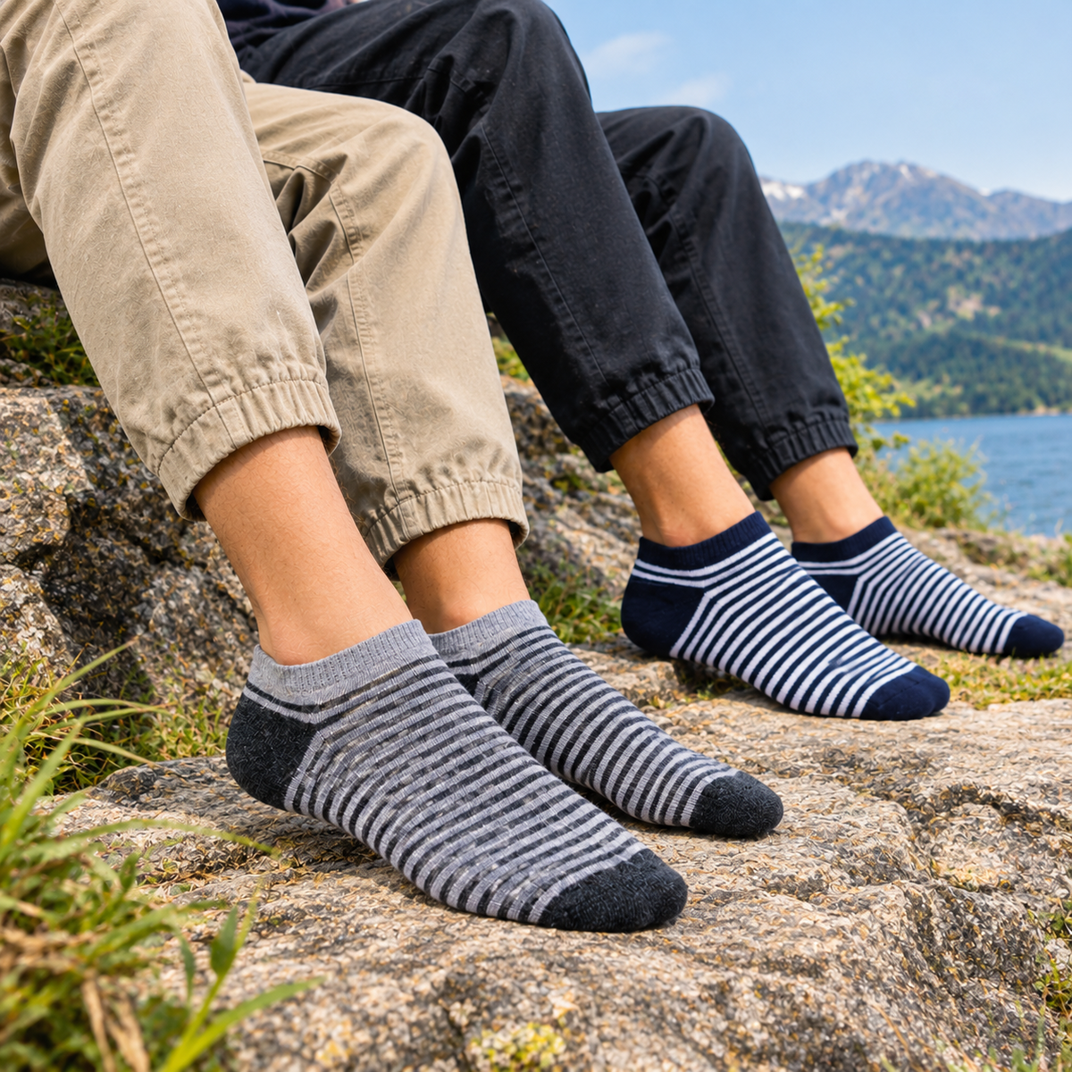 Boy's Comfort Stripe Ankle Socks