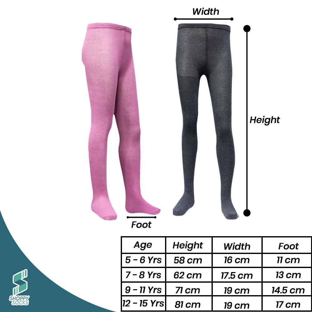 Ultimate Comfort Plain Girl's Tights | Multiple Colors (CJ)