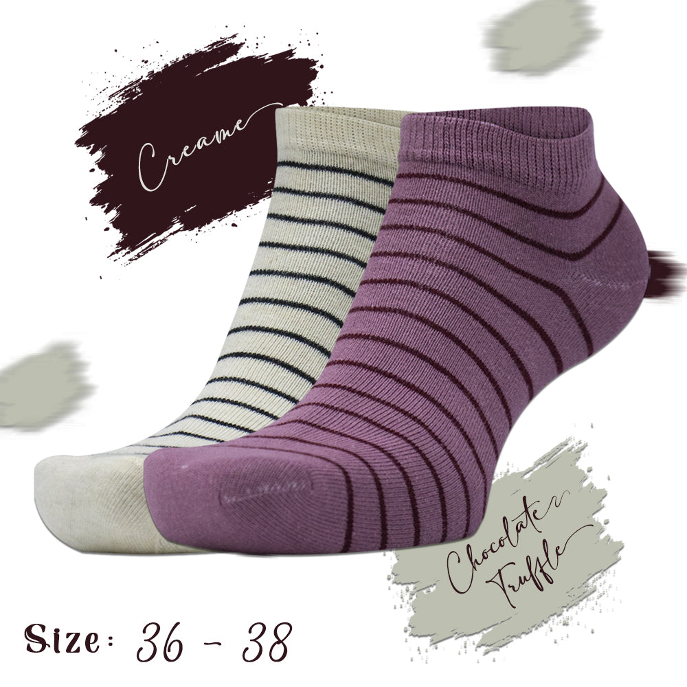 Chic Striped Ankle Socks for Women