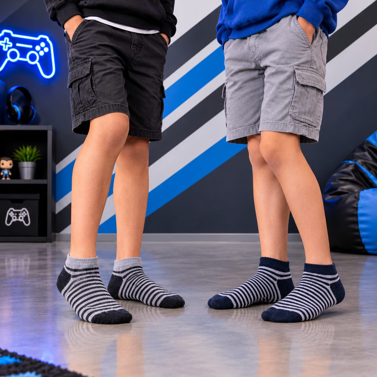 Boy's Comfort Stripe Ankle Socks
