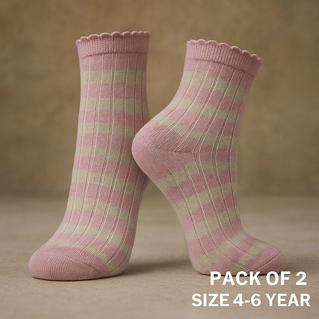 Girl’s Striped Ankle Socks
