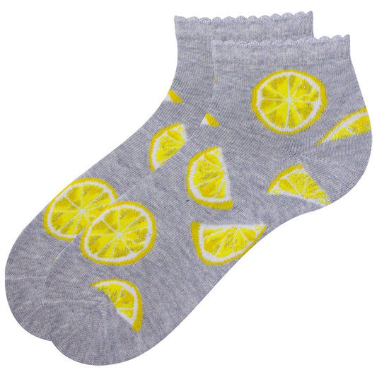 Girl’s Lemon Print Ankle Socks
