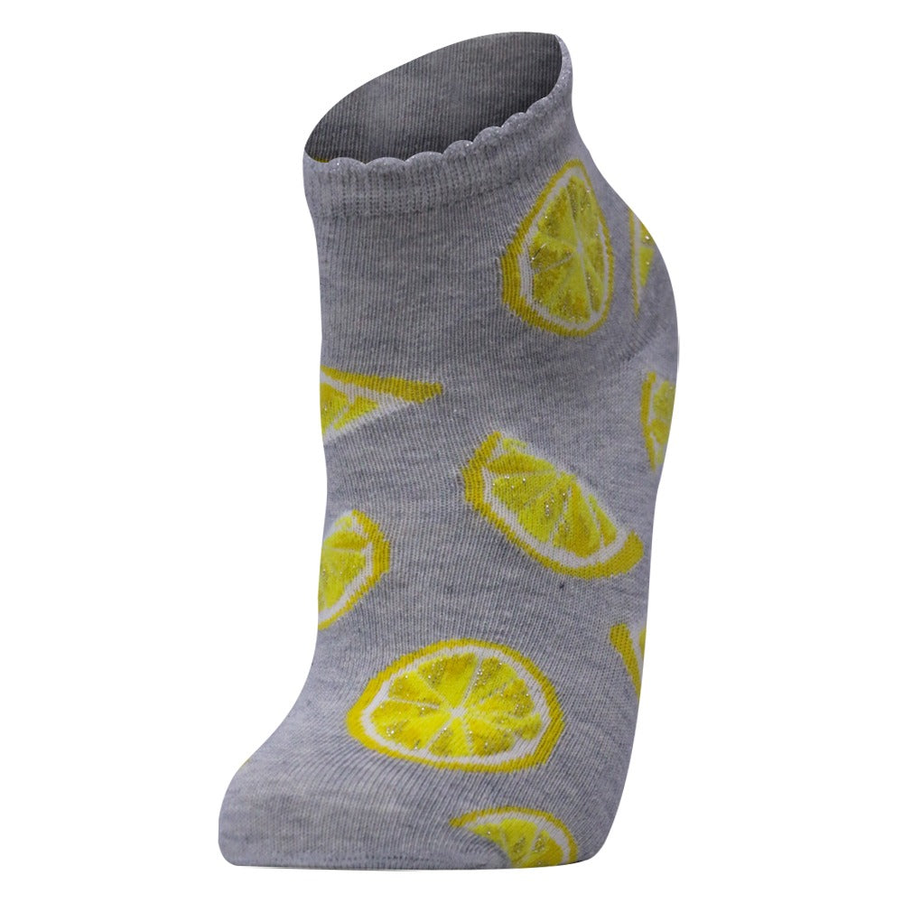 Girl’s Lemon Print Ankle Socks