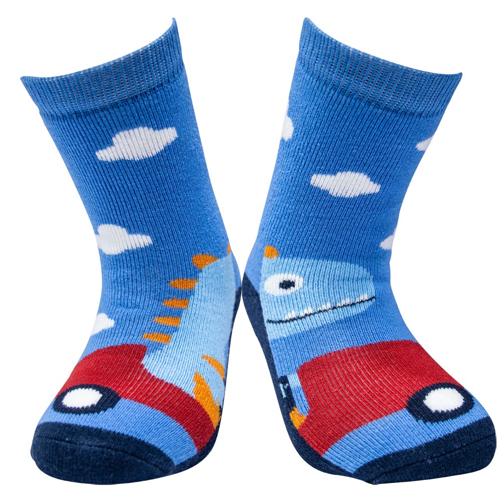 Kid's Dino-Themed Car Crew Socks