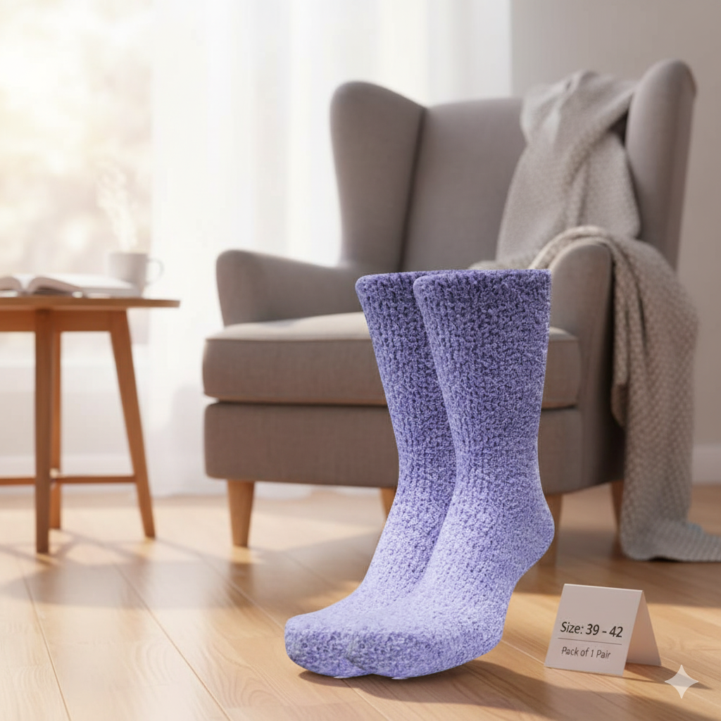 Light Purple Cozy Cloud Women Fuzzy Socks