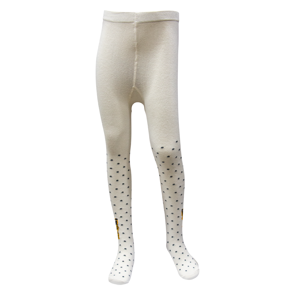 Chic Dot Pattern With Leopord Print Tights (OT)