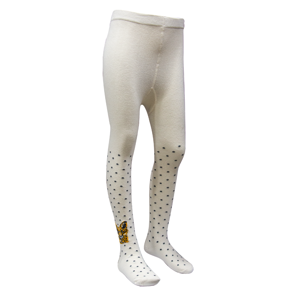 Chic Dot Pattern With Leopord Print Tights (OT)